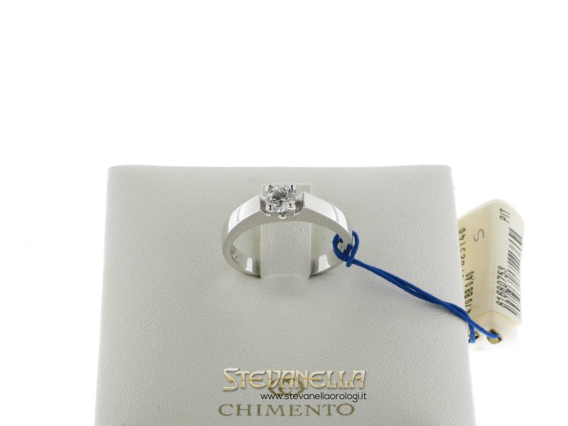 CHIMENTO ANELLO SOLITARIO ORO BIANCO E DIAMANTE CT.0,40 referenza 81680753 