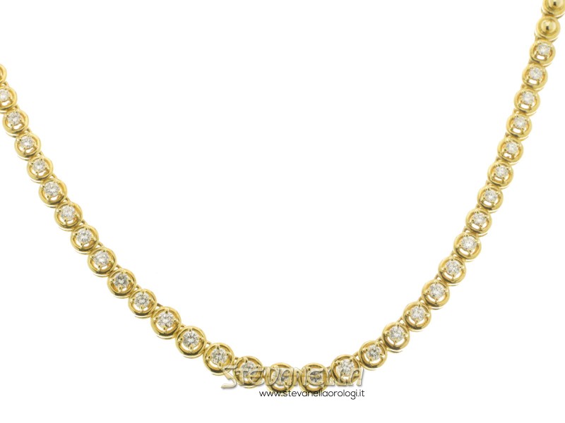 Oro Bianco Collana Tennis Diamanti Damiani Damiani Tennis Oro