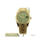 Rolex DayDate 40mm ref. 228235 President oro rosa 18kt verde oliva nuovo 