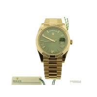 Rolex DayDate 40mm ref. 228235 President oro rosa 18kt verde oliva nuovo 