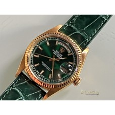 Rolex DayDate 36mm ref. 1803 Yellow gold 18kt Green custom dial