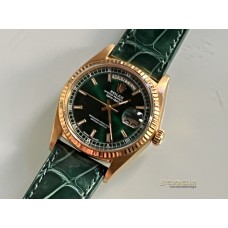 Rolex DayDate 36mm ref. 1803 Yellow gold 18kt Green custom dial