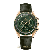 Omega Speedmaster Professional Moonwatch 310.63.42.50.10.001 Green dial Moonshine gold nuovo 