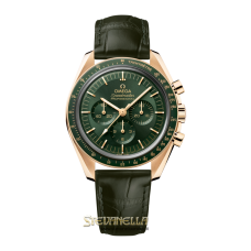 Omega Speedmaster Professional Moonwatch 310.63.42.50.10.001 Green dial Moonshine gold nuovo 